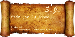 Stájer Julianna névjegykártya